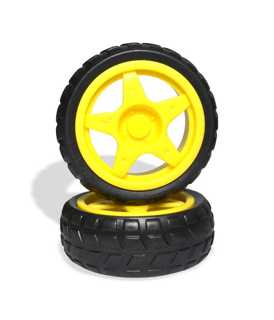 Robotica - rueda con llantas diametro 7cm