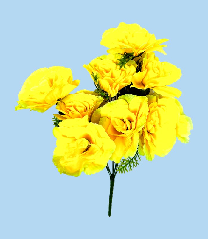 Flor - ramo de 9 rosas, largo 50cm, corola 9 cm