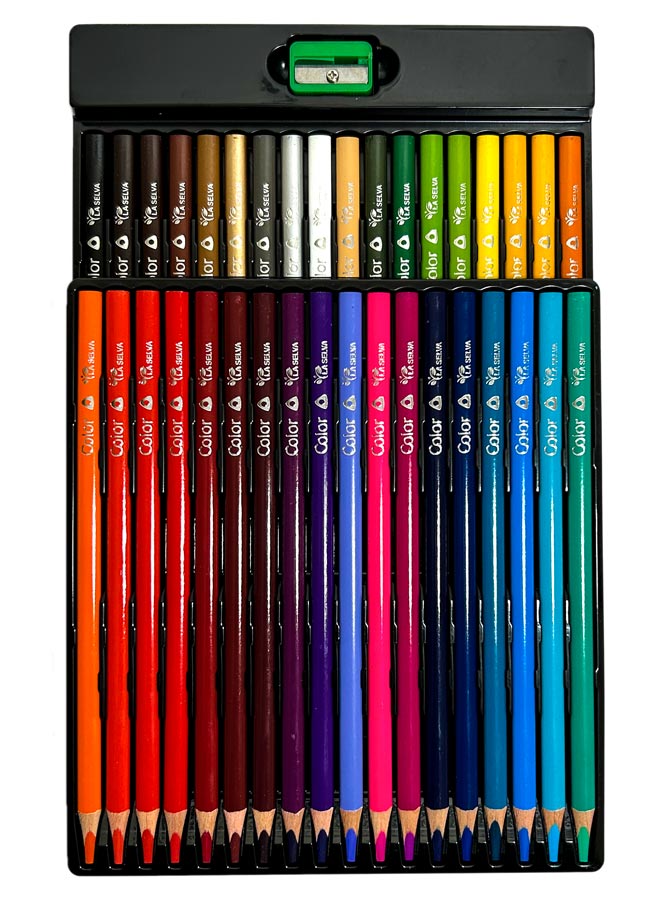Color largo tiangular mina 4mm La Selva de 36 colores + tajador