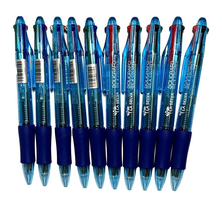 Boligrafo de 4 colores La Selva de 10pcs