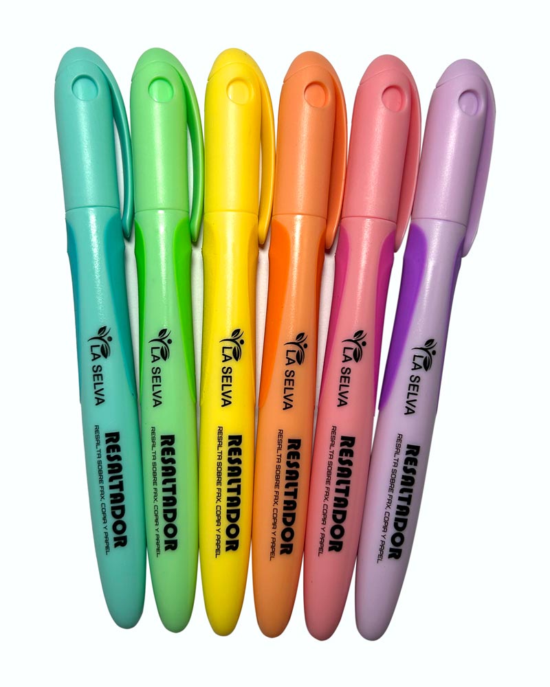 Resaltador de colores pasteles LS1200P, 1-4mm La Selva de 6 colores