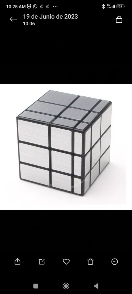 Cubi rubik metalico espejo 3x3