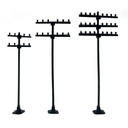Maqueta - juego postes de energia electrica o antenas electricas escala 1:50 6pcs