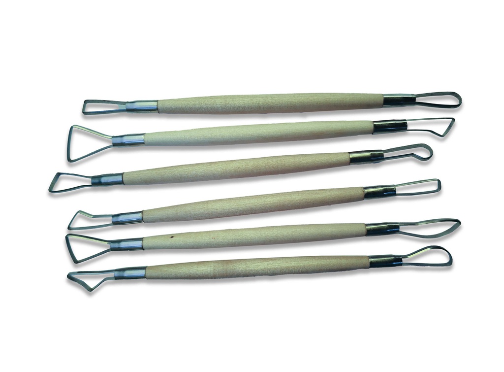 Herramienta para moldeado y tallado en arcilla y ceramica 6pcs