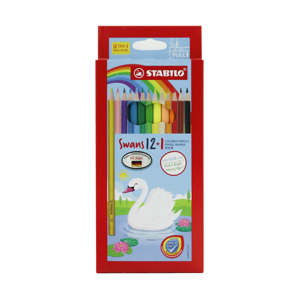 Color largo Swans Stabilo de 12 colores +1 dorado