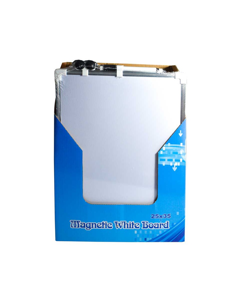 Pizarra marco Aluminio 2535cm + 1 marcador y 2 imanes