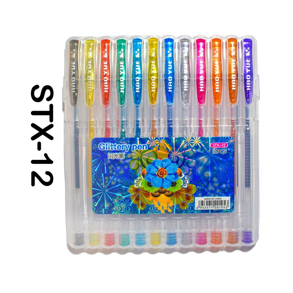 Boligrafo con brillo Zuixua 12 colores