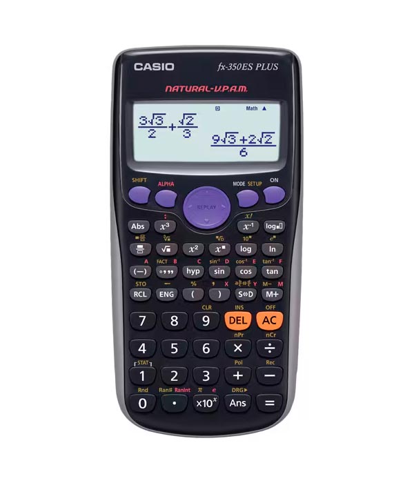 Calculadora Cientifica CASIO FX-350ES PLUS 252 funciones + pila de boton