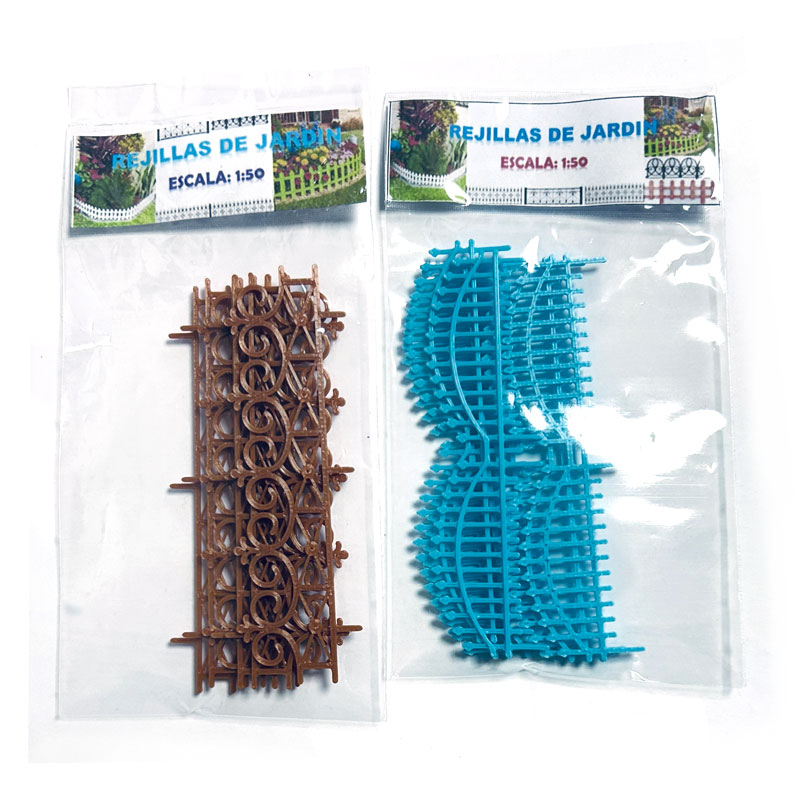 Maqueteria reja / rejillas para jardin, plazas y parques ESC 1:50 de 6pcs