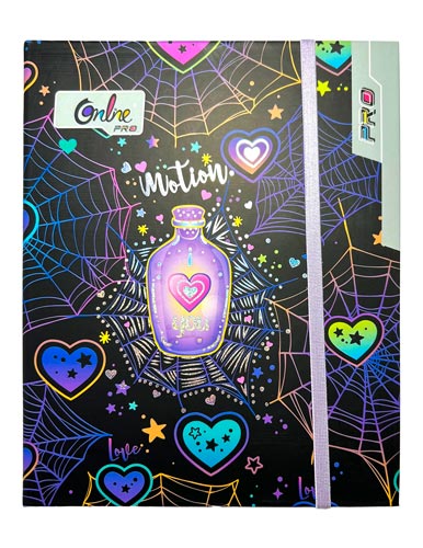 Cuaderno anillado tapa dura A5/medio oficio ONLINE PRO con 5 separadores,