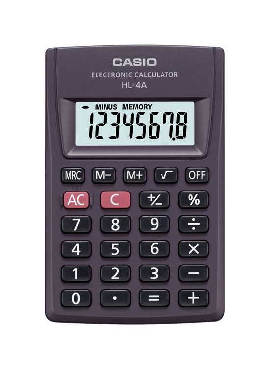 Calculadora CASIO HL-815L comercial de 8 digitos