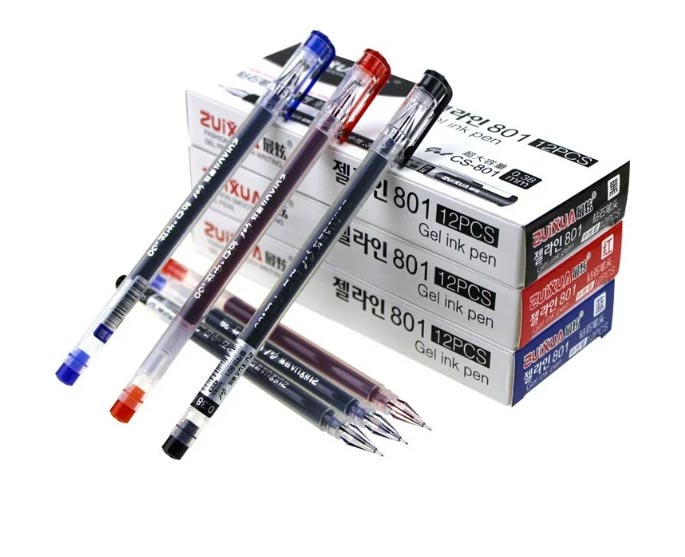 Micropunta 0.3 mm gel ink pen CS-801 Zuixua cajita de 12pcs