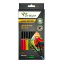 Color largo redondo mina 4mm SUPER SOFT madera negra La Selva de 12 colores + tajador