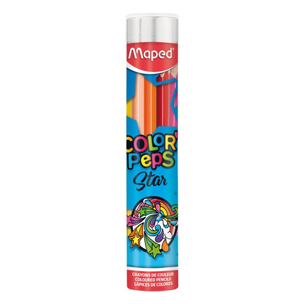 Color largo PEPS Maped TUBO METALICO de 12 colores