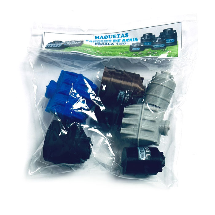 Maqueta - juego mini tanques de agua bolsa de 7pcs