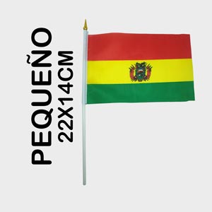 Banderita mango plastico tricolor  MEDIANO 21x30cm