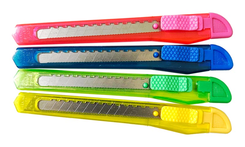 Estilete pequeno hoja de 12mm, tira de 12PCS