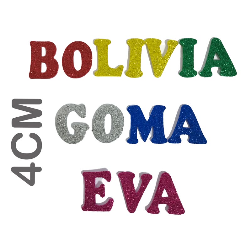 Letras en goma eva PEQUEÑO 2cm Troquebol bolsa de 3 abecedario