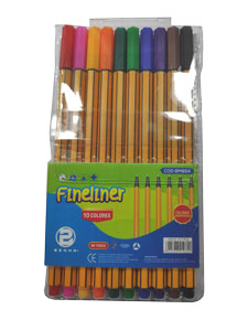 Micropunta microfibra fineliner Benma 10 colores