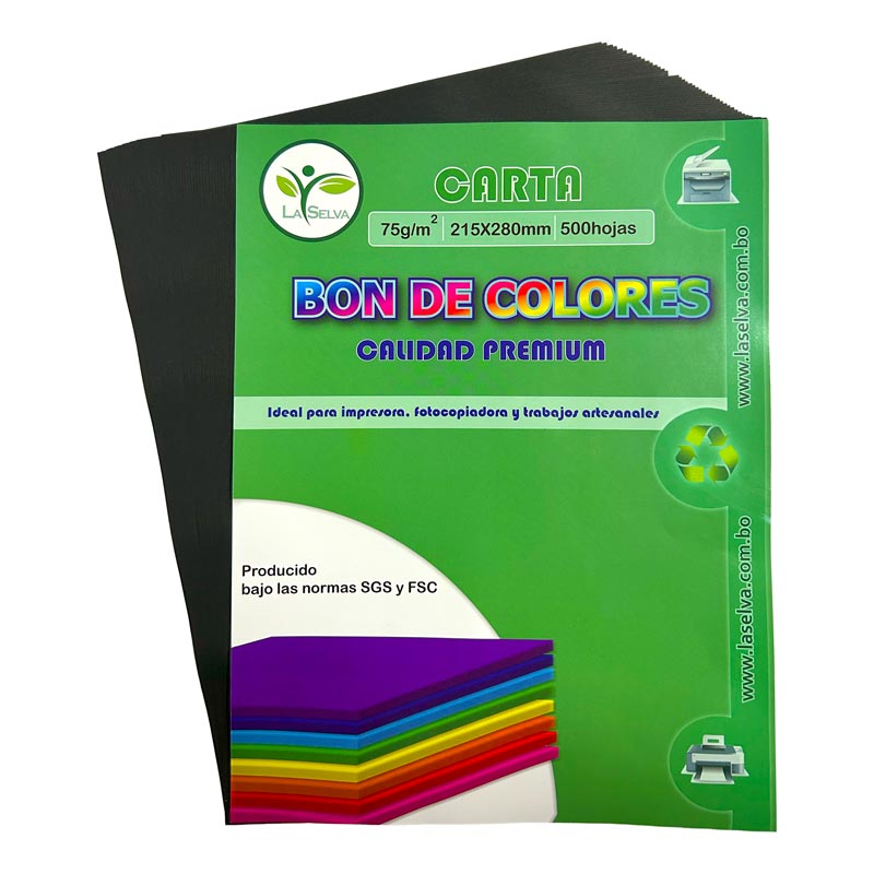 Bon colores enteros CARTA La Selva 500hojas