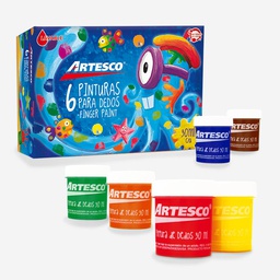 [15032001] Pintura al dedo 30ml Artesco 6 colores