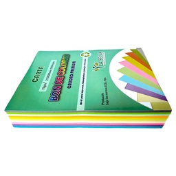 [BPN500C] Bon de 10 colores pasteles y neones 500 hojas Carta La Selva