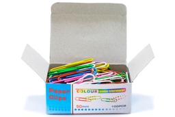 [DL750] Clips metalico forrado con plastico de colores 50mm, 10x100pcs