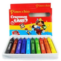 [CRA-PIN-JUM] Crayon Pastel- Pinocho JUMBO 10 colores