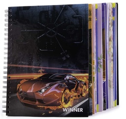 [11201] Cuaderno anillado Carta tapa DISEÑOS Winner 100 hojas