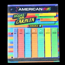 [HCC-AI-500H] Hojas de carpeta American Iris COLOR 500H