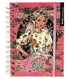 [SMART-14x18] Libreta de anotacion tapa dura 14x18cm con liga Smart HORIZONTAL 130 hojas