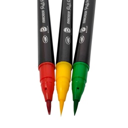 [BA12] Marcador Punta Pincel Acuarelado BENMA 12 colores