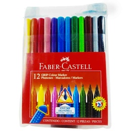 [554618] Marcador grip Faber Castell 12 colores