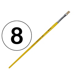 [815-8] Pincel plano Tigre #8 de 12pcs