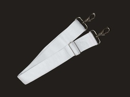 [porta bombo correa] Porta bombo CORREA 5CM  con doble gancho BLANCO