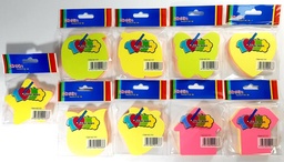 [Y01-2-5] Taco de posit o nota adhesivas de figuras de 4 Colores SURTIDO 7.6x7.6cm