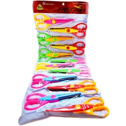 [1604] Tijeras zig zag 5" escolar 12PCS