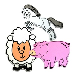 [AGES] Animales de goma eva serigrafiadas bolsita de 3pcs