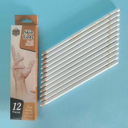 [TB-1093W] Lapiz pastel color skin tins BLANCO 4mm Keep Smiling 12pcs