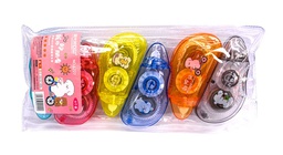 [6227] Corrector en cinta 6227 cuerpo colores cristalinos estuche de 6pcs