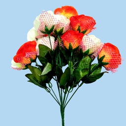 [RR417] Flor - ramo de 12 rosas,  largo 41 cm, corola 7 cm