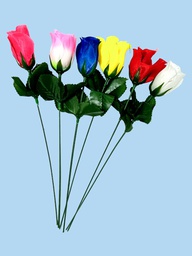 [AZ728] Flor - rosa individual económico, largo 29cm, corola 3cm, 12 pcs