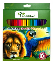 [LS417-24] Color largo tiangular mina 4mm La Selva de 24 colores + tajador