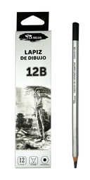 [LS8000-12B] Lapiz carbonico de dibujo 12B-4mm La Selva 12pcs